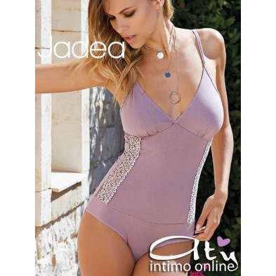 Jadea body cotone con pizzo mini-fiori Parigi 4896