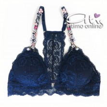 Infiore Completino bralette in pizzo blu Perfume PER4722