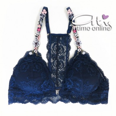 Infiore Completino bralette in pizzo blu Perfume PER4722