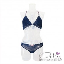 Infiore Completino bralette in pizzo blu Perfume PER4722