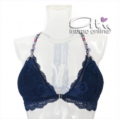 Infiore Completino bralette in pizzo blu Perfume PER4722