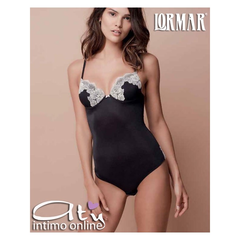 Lormar Body imbottito con pizzo frastagliato e retro brasiliano