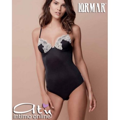 Lormar Body imbottito con pizzo frastagliato e retro brasiliano