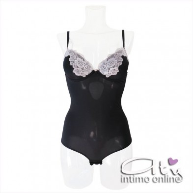Lormar Body imbottito con pizzo frastagliato e retro brasiliano
