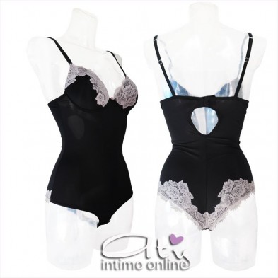 Lormar Body imbottito con pizzo frastagliato e retro brasiliano
