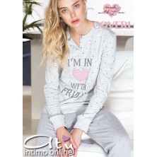 Pigiama cuore rilievo Coveri homewear EP4038