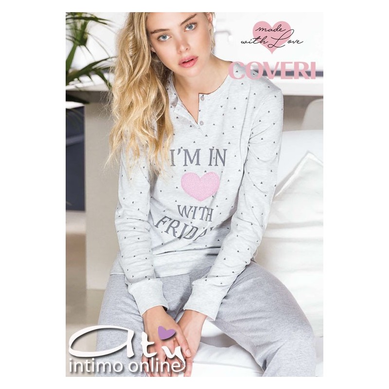 Pigiama cuore rilievo Coveri homewear EP4038