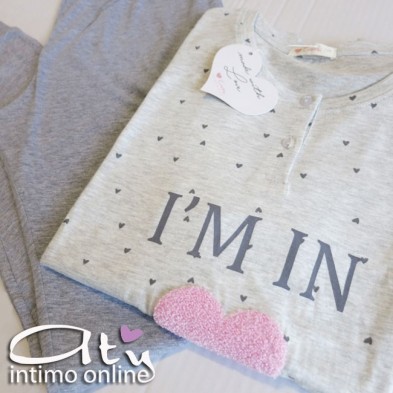 Pigiama cuore rilievo Coveri homewear EP4038