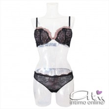 Lormar completino in pizzo push up +2 taglie Altamoda ALT901P