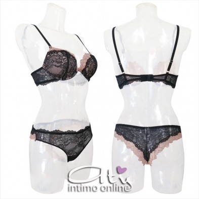 Lormar completino in pizzo push up +2 taglie Altamoda ALT901P