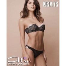 Lormar completino Altamoda in pizzo reggiseno a fascia +1/2 taglia ALT904P