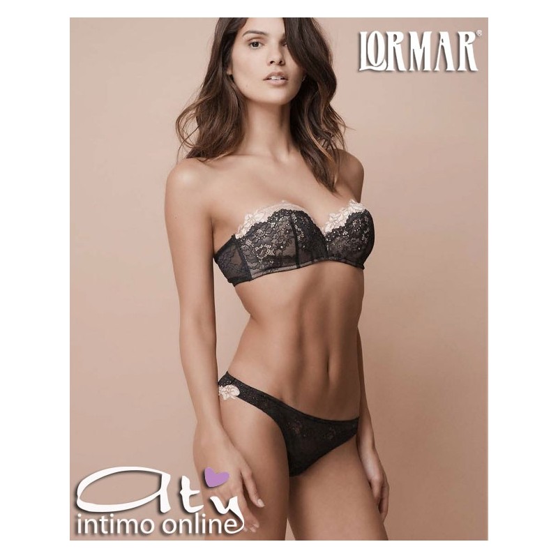 Lormar completino Altamoda in pizzo reggiseno a fascia +1/2 taglia ALT904P