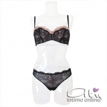Lormar completino Altamoda in pizzo reggiseno a fascia +1/2 taglia ALT904P