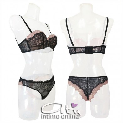 Lormar completino Altamoda in pizzo reggiseno a fascia +1/2 taglia ALT904P