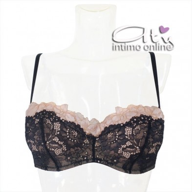 Lormar completino Altamoda in pizzo reggiseno a fascia +1/2 taglia ALT904P