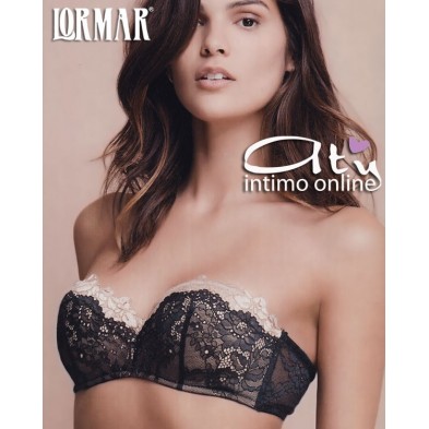 Lormar completino Altamoda in pizzo reggiseno a fascia +1/2 taglia ALT904P