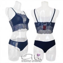 Lingerie set con top in pizzo + brasiliana Pierre Cardin 1126