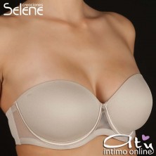Reggiseno balconette a fascia Selene Esmeralda Coppa C tierra nudo