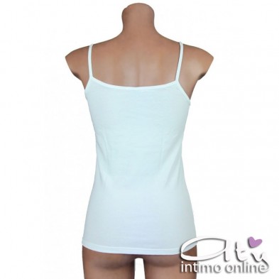 Canottiera con spallino e balza in lace T72 Lajole 3Pack