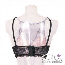 Lormar completino pizzo e tulle con Top taglio Bralette SOC0025