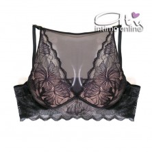 Lormar completino pizzo e tulle con Top taglio Bralette SOC0025