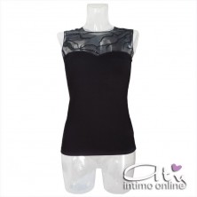Antonella maglia paillettes senza maniche 64054