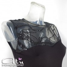 Antonella maglia paillettes senza maniche 64054