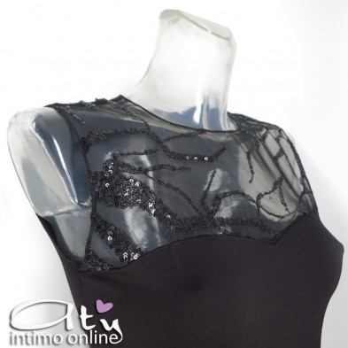 Antonella maglia paillettes senza maniche 64054
