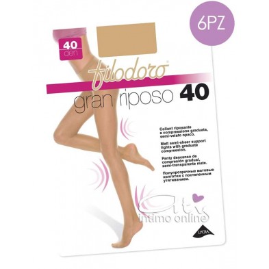 Collant GRAN RIPOSO 40 Filodoro riposante semi-velato calze donna