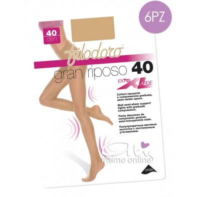 Collant semi-velato GRAN RIPOSO 40XL Filodoro curvy taglie forti