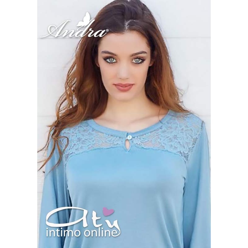 Andra Dreamwear pigiama da donna in calda viscosa con leggings 8408