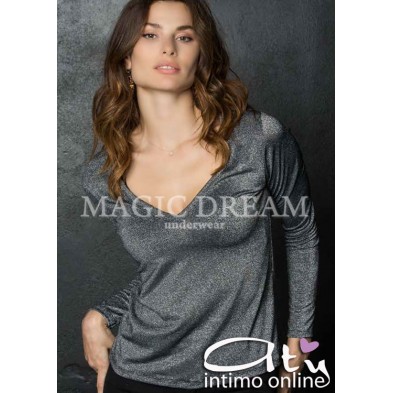 Maglietta donna prestige MagicDream 7771 in lurex Oro e Argento