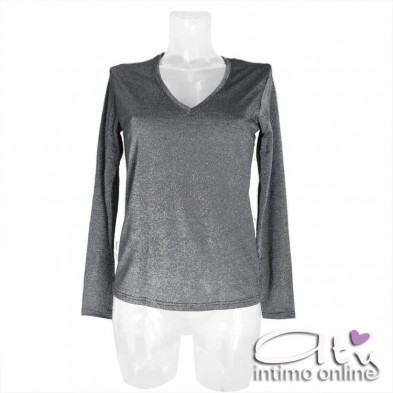 Maglietta donna prestige MagicDream 7771 in lurex Oro e Argento