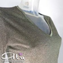 Maglietta donna prestige MagicDream 7771 in lurex Oro e Argento