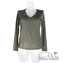 Maglietta donna prestige MagicDream 7771 in lurex Oro e Argento