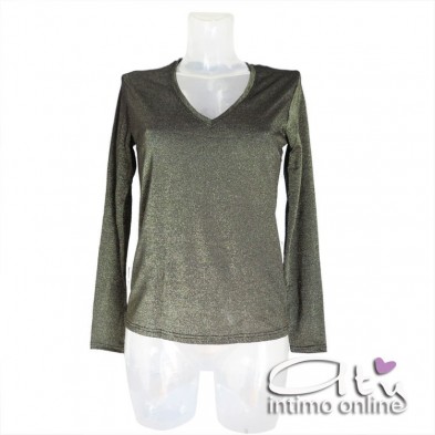 Maglietta donna prestige MagicDream 7771 in lurex Oro e Argento