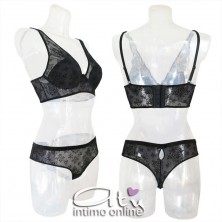 Completo lingerie Velvet 6616/6617 SièLei  con brasiliana