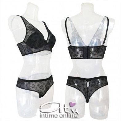 Completo lingerie Velvet 6616/6617 SièLei  con brasiliana