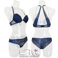 Completo intimo con reggiseno Pushup incrocio sulla schiena Eris Infiore ERI 0082