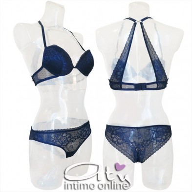 Completo intimo con reggiseno Pushup incrocio sulla schiena Eris Infiore ERI 0082