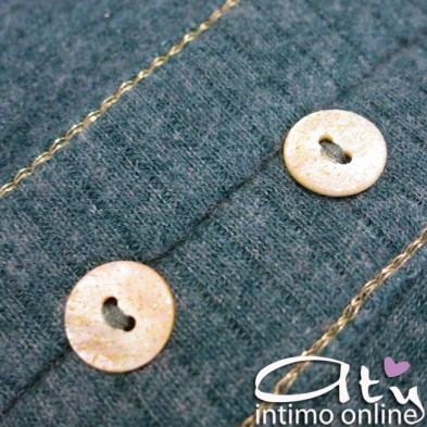 Camicia da notte invernale soft touch rigato Andra Dremawear 8358