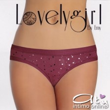 Lovelygirl slip brasiliano WI3497D in cotone con cuori Pack 3 pz