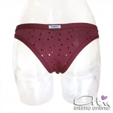 Lovelygirl slip brasiliano WI3497D in cotone con cuori Pack 3 pz