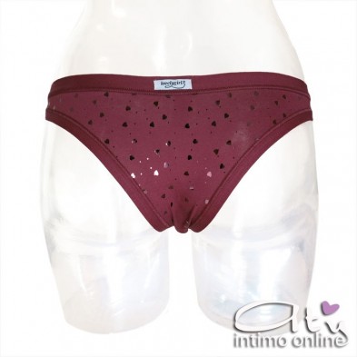 Lovelygirl slip brasiliano WI3497D in cotone con cuori Pack 3 pz