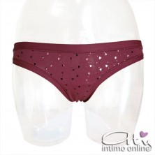 Lovelygirl slip brasiliano WI3497D in cotone con cuori Pack 3 pz