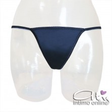 Composé Blu in raso LivCo Corsetti vestaglia + babydoll e perizoma Jacqueline