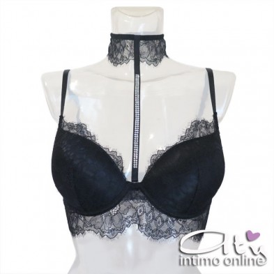 Lormar completo con reggiseno sexy con collare in pizzo STA10095