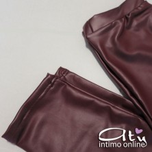 Leggins simil-pelle bordeaux interno soffice Jadea 4092