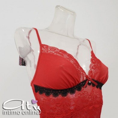 Guepiere rossa completo di calze rosse e perizoma hot Claudia Livco Corsetti