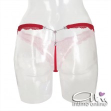 Jadea perizoma Christmas in pizzo con gioiello 6003